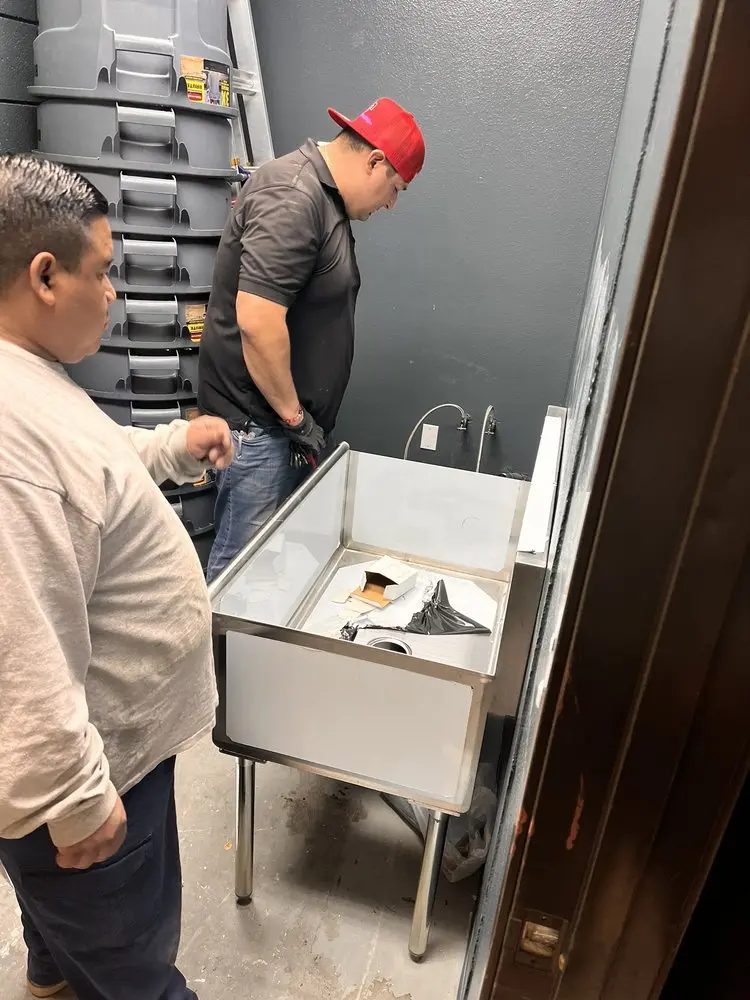 Commercial plumbing and sink installation in Medina